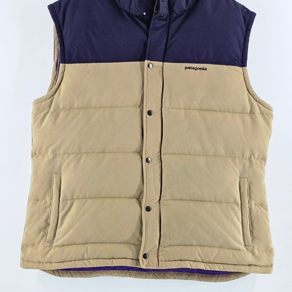 Patagonia Other - Patagonia Bivy Down Vest Mens XXL Tan Navy Blue t Puffer 27585FA13
